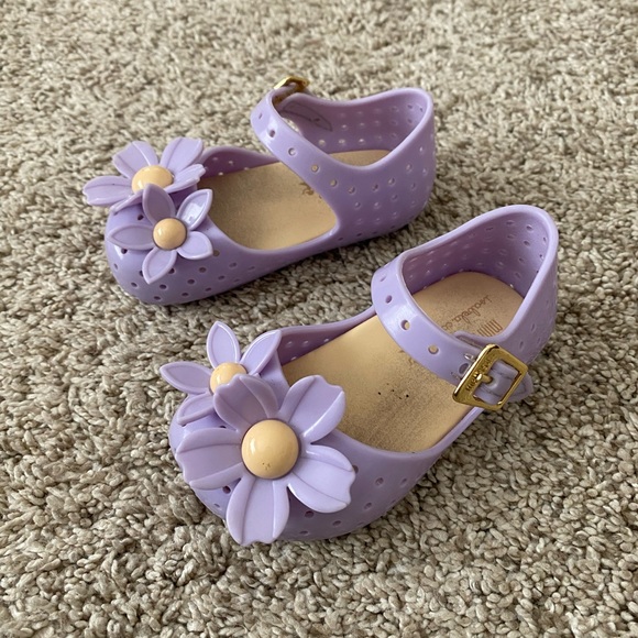 Mini Melissa toddler Lilac Furadinha flower BB Sandals size 5 - Picture 10 of 13
